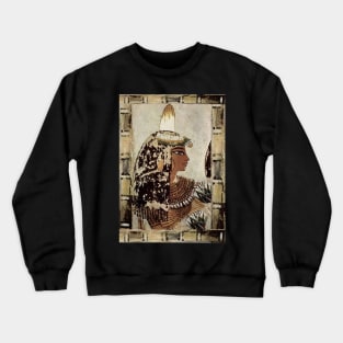 Еgyptian woman with lotus flower Crewneck Sweatshirt